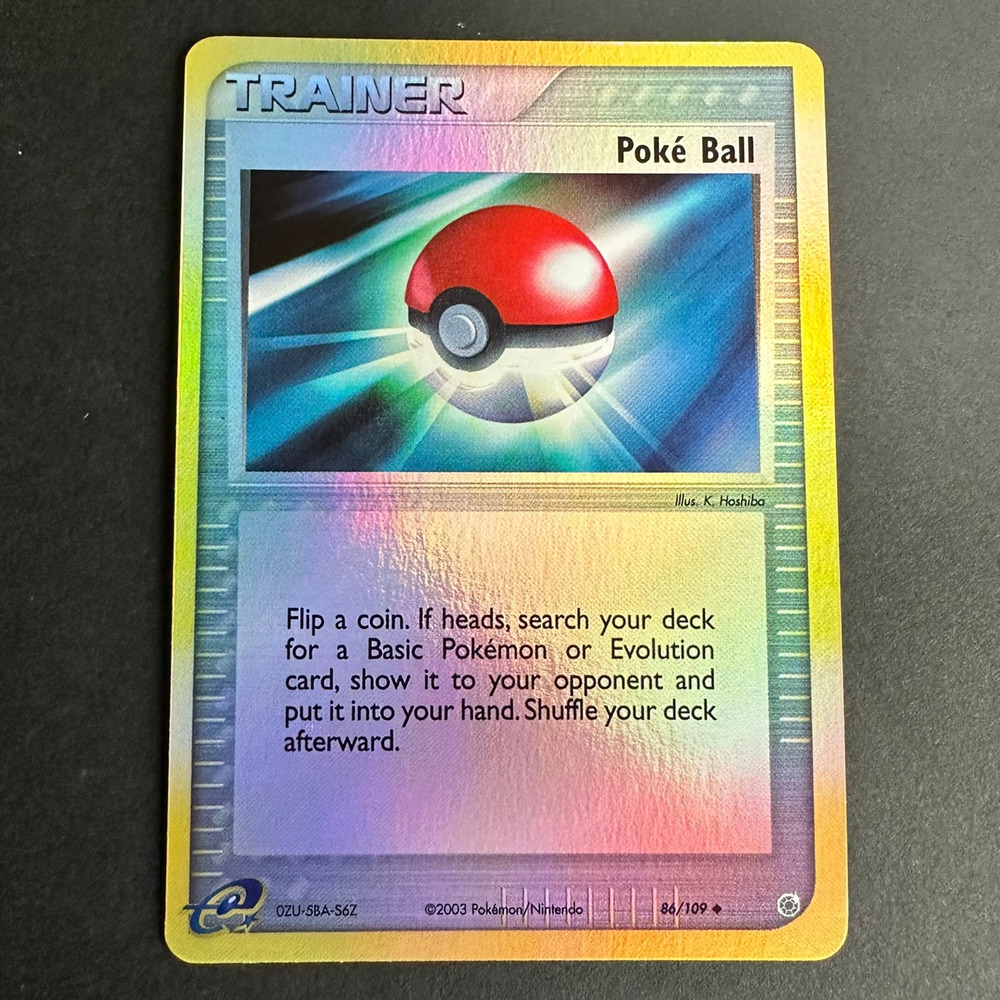 Pokemon TCG Poke Ball EX Ruby and Sapphire 86/109 Uncommon Reverse Holo NM